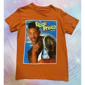 The Fresh Prince of Bel Air Size S- T Shirt Orange Vintage 90's Television